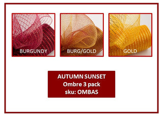 Decomesh Set | Multi Pack Ð 3 Rolls | AUTUMN SUSET | Ombre Style | FALL