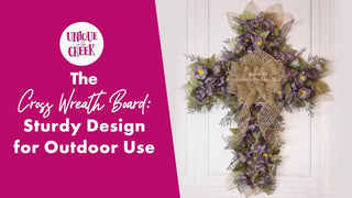The Cross Wreath Board: Sturdy Design for Outdoor Use - Unique in the Creek LTD