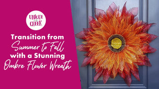 Transition to Fall with an Ombre Flower Wreath