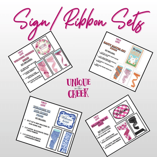 Ribbon/Sign Set - Unique in the Creek LTD