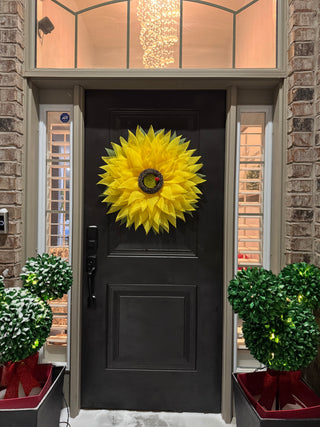 WREATH KIT | PRE-CUT DECOMESH | SUNFLOWER JUTE | YELLOW/MOSS GREEN | KIT001SUN-26