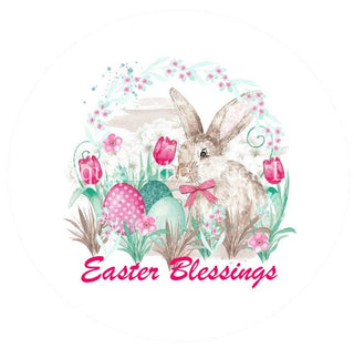 WREATH SIGN | 8" Aluminum Wreath Sign | Bunny | Blessings | Easter