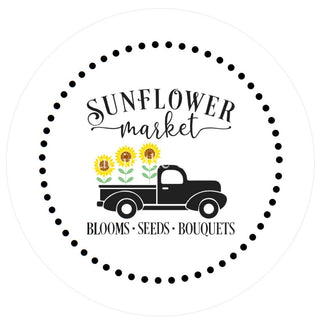 VINYL DECAL | SUNFLOWERS | SUNFLOWER MARKET | TRUCK | SPRING | EVERYDAY