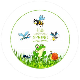 WREATH SIGN | 8" ALUMINUM | HELLO | BUGS | FROG | SPRING