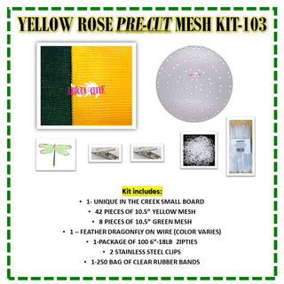 WREATH KIT | Pre-Cut Decomesh | Yellow Rose | Mother's Day