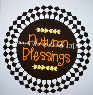 Vinyl Decal | Autumn Blessings | Fall