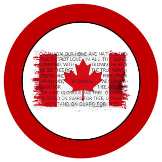 Panneau de couronne en aluminium de 6 po | Ô Canada | Drapeau | Hymne | Patriotique | Canada | Tous les jours