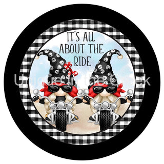 VINYL DECAL | ITS ALL ABOUT THE RIDE | TWIN GNOMES | MOTORCYCLES | CHECK | EVERYDAY | WELCOME | SUMMER