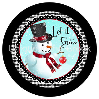 VINYL DECAL | LET IS SNOW | SNOWMAN | CHECK | WINTER | CHRISTMAS