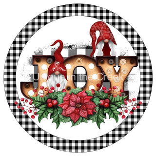 VINYL DECAL | JOY | BUFFALO CHECK | GNOME | CHRISTMAS