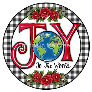 VINYL DECAL | JOY | BUFFALO CHECK | PLANET EARTH | CHRISTMAS