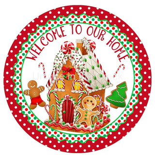 VINYL DECAL | WELCOME TO OUR HOME | GINGERBREAD HOUSE | CHRISTMAS