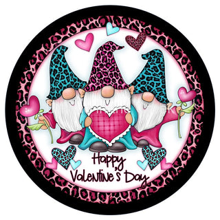 WREATH SIGN | 8" ALUMINUM | HAPPY VALENTINES DAY | HEARTS | VALENTINE'S DAY