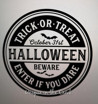 Vinyl Decal | Trick or Treat Enter if you Dare | Halloween | Autumn | Fall