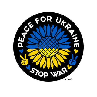 WREATH SIGN | 8" ALUMINUM | PEACE FOR UKRAINE |  RELIGIOUS