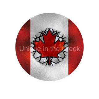 WREATH SIGN UITC | 6" ALUMINUM | CANADA | STAIN GLASS LOOK | PATRIOTIC