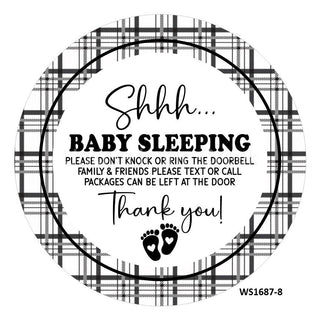WREATH SIGN | 8" Aluminum Wreath Sign | BABY SLEEPING | DONÕT KNOCK | EVERYDAY