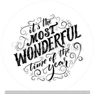 Vinyl Decal | It's The Most Wonderful Time of the Year | Christmas | Winter