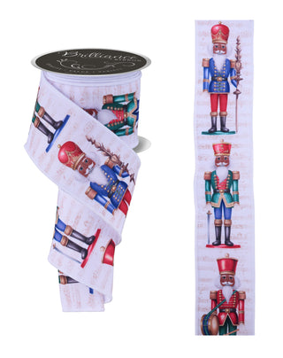 RIBBON | 2.5"X10YD | NUTCRACKER | Wht/Emrld/Blue/Red/Gld | LS109727