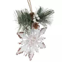 WREATH ACCENT | Rustic Snowflake Ornament Set by