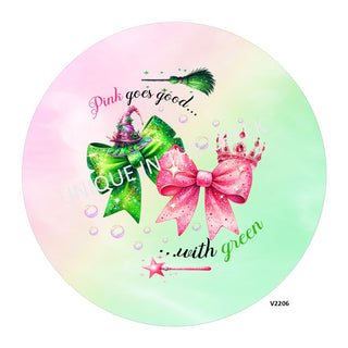 WREATH SIGN | PINK GOES GOOD WITH GREEN | V2206