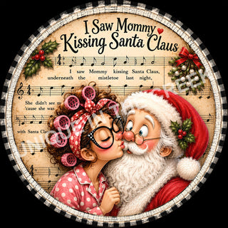 Mommy Kissing Santa - Design 2223