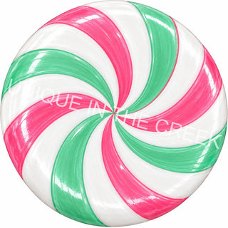 Glossy Pink Mint Peppermint Swirl - Design 2239