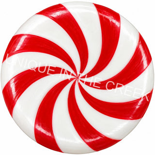 Glossy Red and White Peppermint Swirl - Design 2240