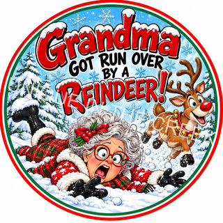 Grandma’s Reindeer Snowy Mishap