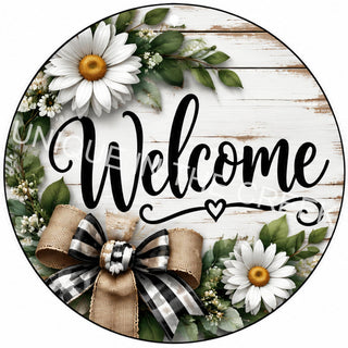 WELCOME 1 DAISY FARMHOUSE 8in 300dpi - Design 2252