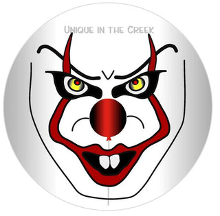Décalcomanie vinyle | Visage de clown effrayant | Nickelwise | Halloween | Automne | Automne