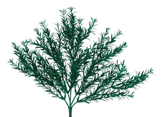 WREATH ACCENT | 13"L Glitter Rosemary Bush | EMERALD GREEN | XX970406