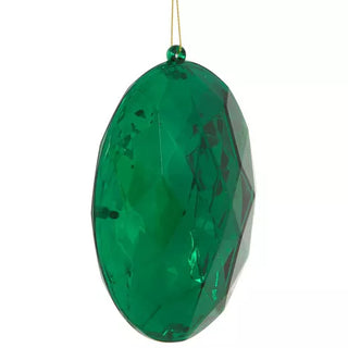 WREATH ACCENT | OVAL FACETED GEM ORNAMENT | GREEN