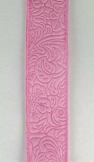 RIBBON | 1.5 "X 10YD | FLORAL EMBOSSED | PINK | 42466-09-03