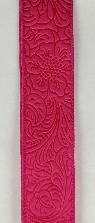 RIBBON | 1.5 "X 10YD | FLORAL EMBOSSED | FUSCHIA/HOT PINK | 42466-09-28