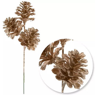WREATH ACCENT | METALLIC GOLD PINECONE PICK