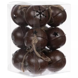 WREATH ACCENT | Brown Jingle Bell Ornaments | pack of 12 | 5745187