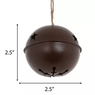 WREATH ACCENT | Brown Jingle Bell Ornaments | pack of 6 |  5747670