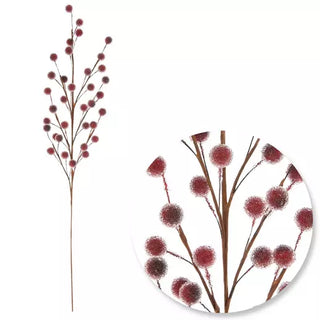 WREATH ACCENT | Frosted Berry Spray | RED/CLEAR