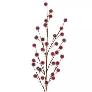 WREATH ACCENT | Frosted Berry Spray | RED/CLEAR