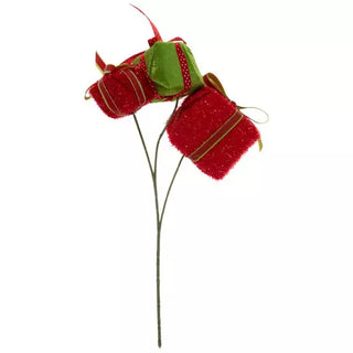 WREATH ACCENT | Red & Green Gift Boxes Pick