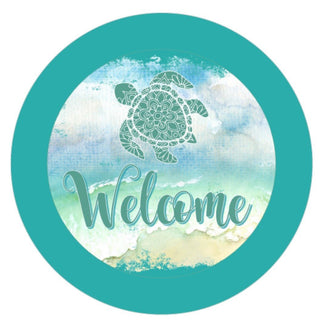 VINYL DECAL| WELCOME | SEA TURTLE | SUMMER | OCEAN | SEA