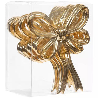 WREATH ACCENT | METALLIC BOW ORNAMENTS SETS | GOLD