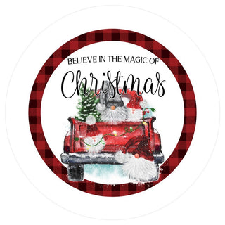 WREATH SIGN | 8" ALUMINUM | MAGIC OF CHRISTMAS | CHRISTMAS | WINTER