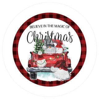 Vinyl Decal | Believe | Magic of Christmas | Buffalo Check | Christmas | Winter