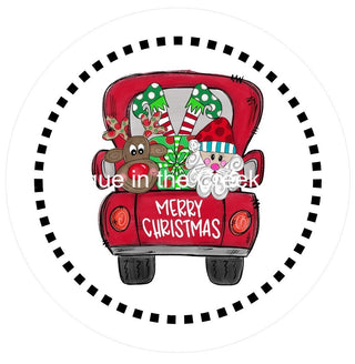 Vinyl Decal | Merry Christmas Truck | Christmas | Winter