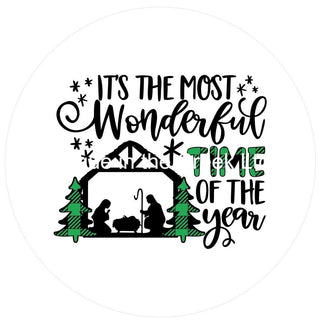 Vinyl Decal | It's The Most Wonderful Time of the Year | Nativity | Christmas | Winter | Religious