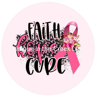 VINYL DECAL | FAITH HOPE CURE | BREAST CANCER AWARENESS