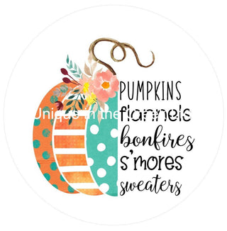 Vinyl Decal | Pumpkins | Bonfire | Autumn | Fall