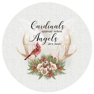 Décalcomanie vinyle | Les cardinaux apparaissent | Anges proches | Religieux | Noël | Hiver